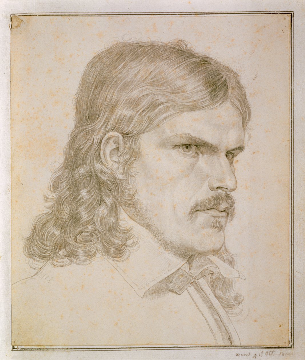 Friedrich Ruckertin muotokuva, 1816 (paperi kynällä) tekijältä Samuel Amsler