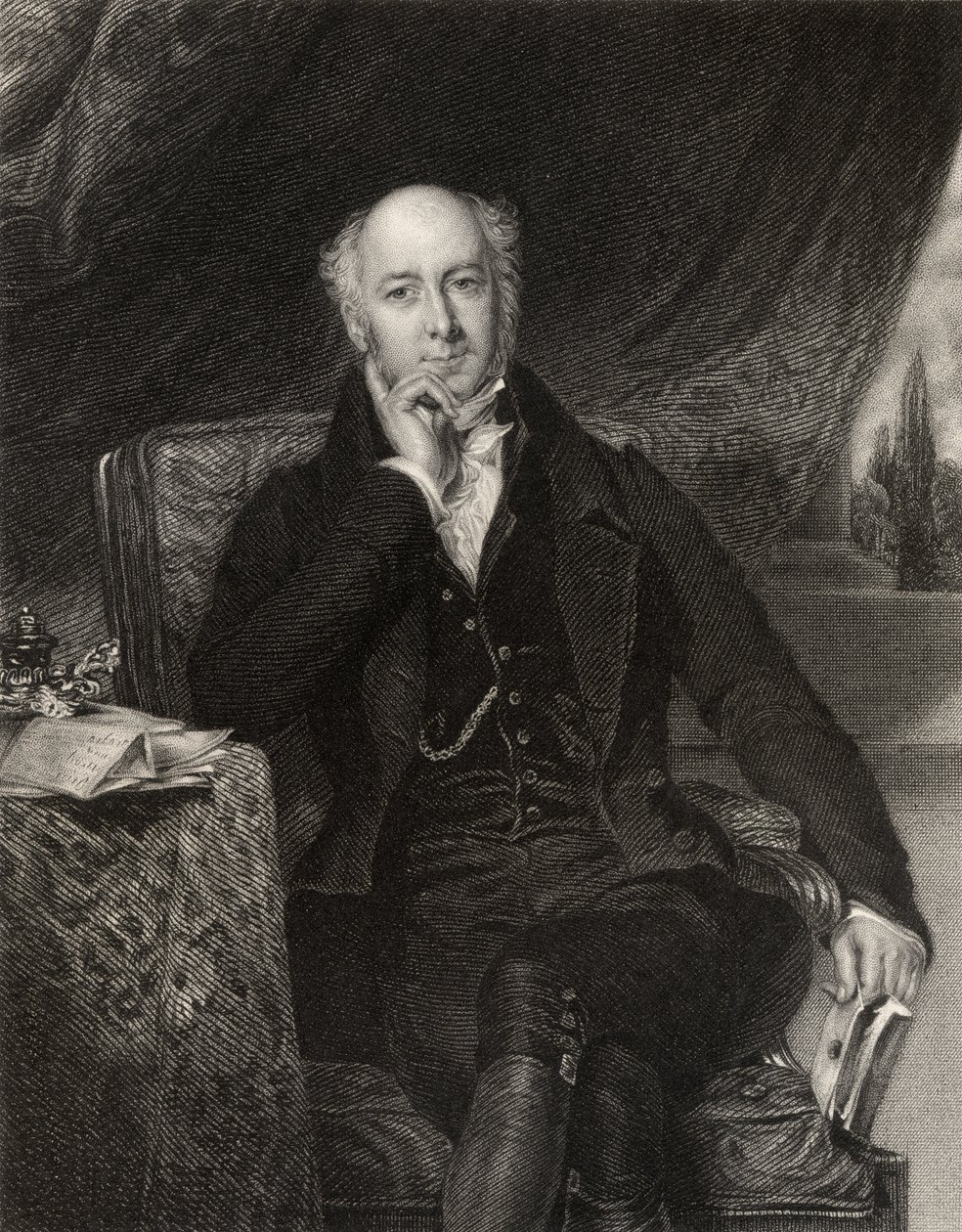 Sir Charles Mansfield Clarke, kaiverrettu J. Cochran, "The National Portrait Gallery, Volume I", julkaistu noin 1820 tekijältä Samuel Lane