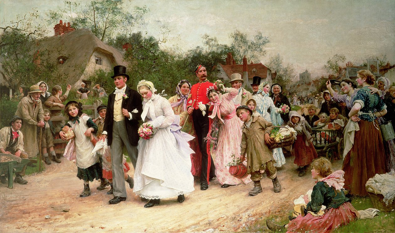 Kylän häät, 1883 tekijältä Samuel Luke Fildes