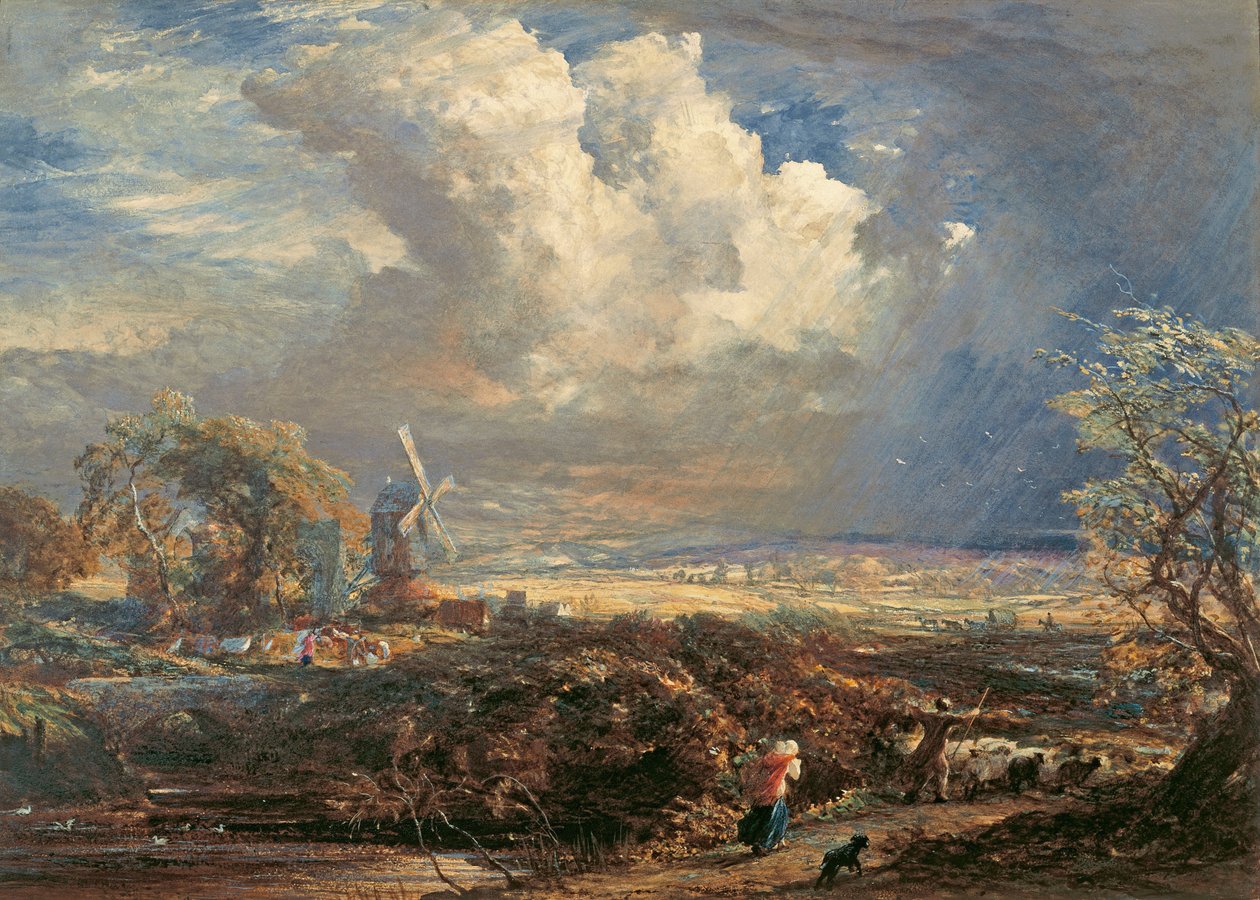 Summer Storm lähellä Pulborough, Sussex tekijältä Samuel Palmer