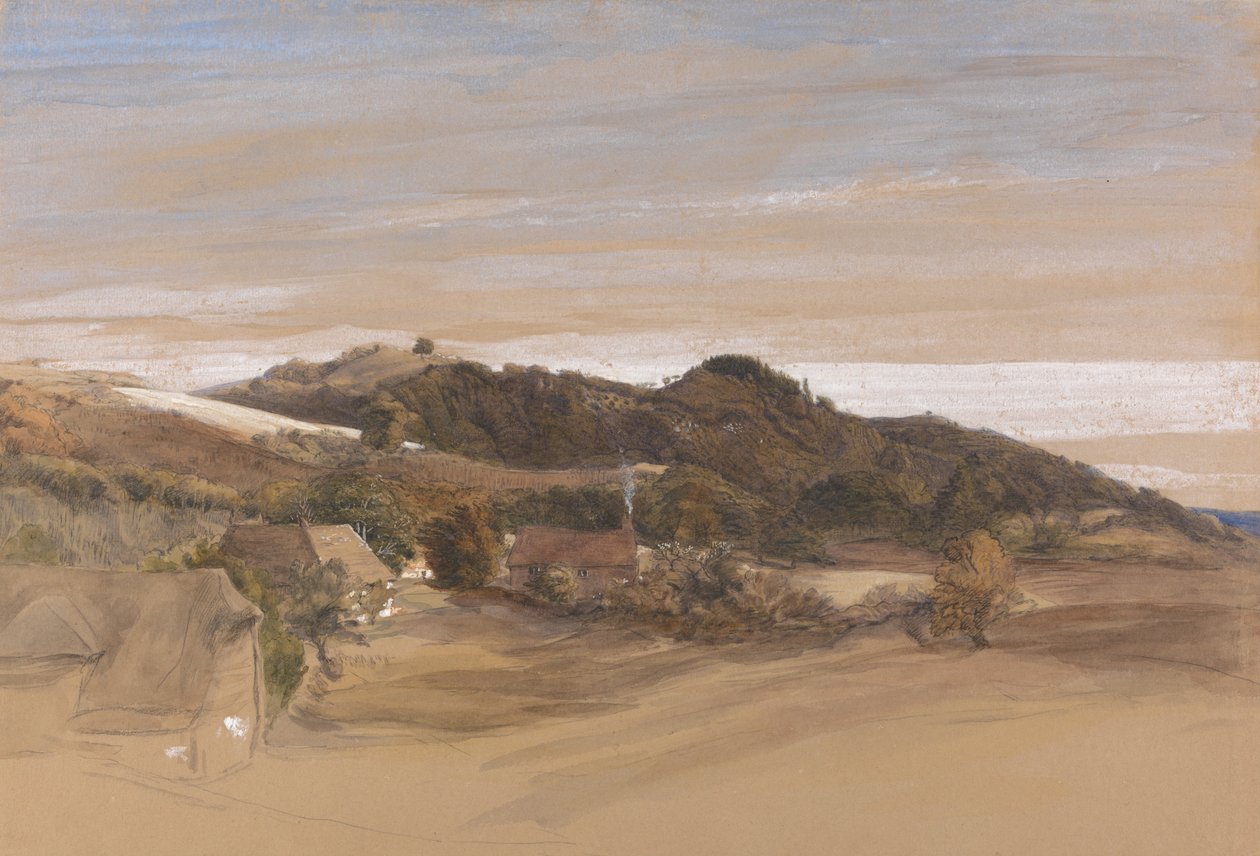 Underriver Hills, lähellä Sevenoaksia, Kent, J.Herriesin Groundsilta, Esq. tekijältä Samuel Palmer