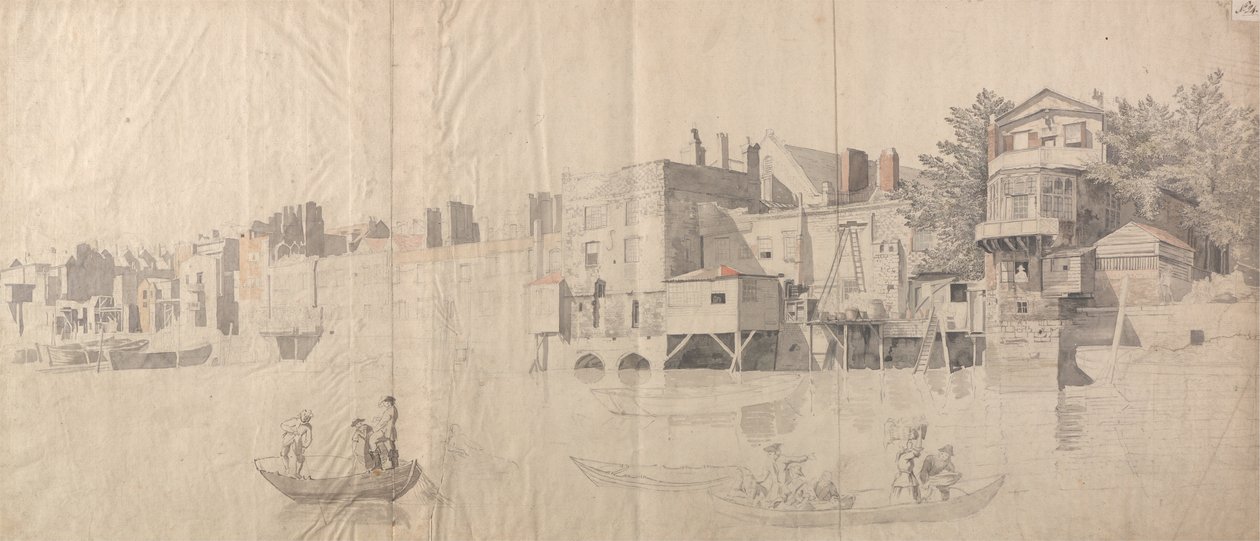 Thamesin sivurakennukset tekijältä Samuel Scott