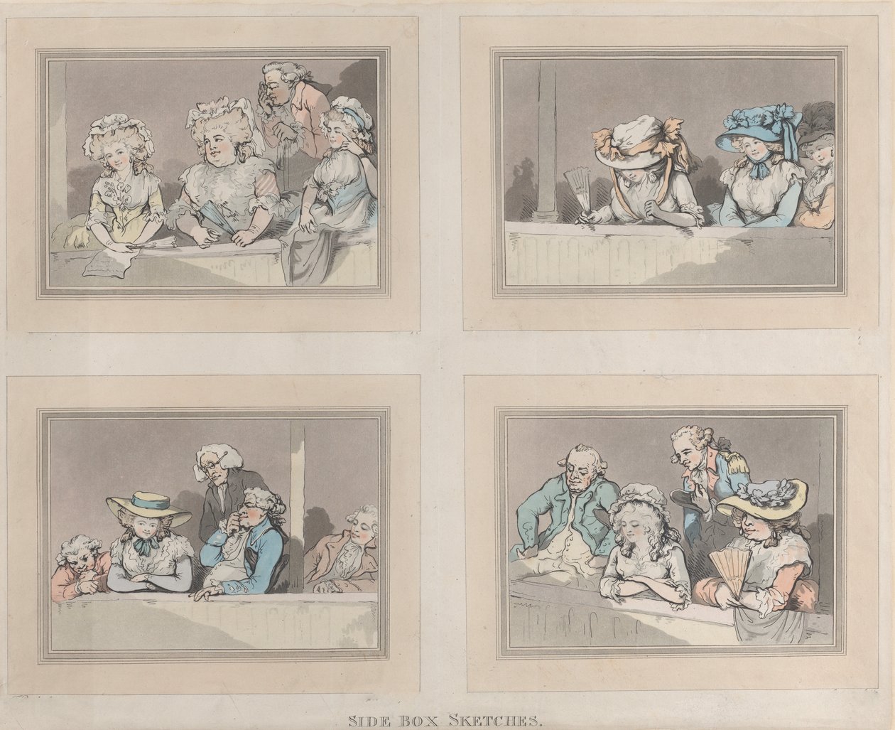 Sivulaatikon luonnokset, 5. kesäkuuta 1786. tekijältä Samuel Alken