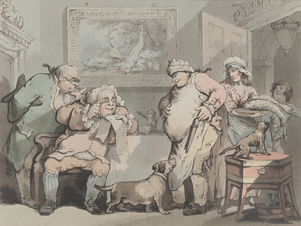 Studious Gluttons, lokakuu 1788. tekijältä Samuel Alken