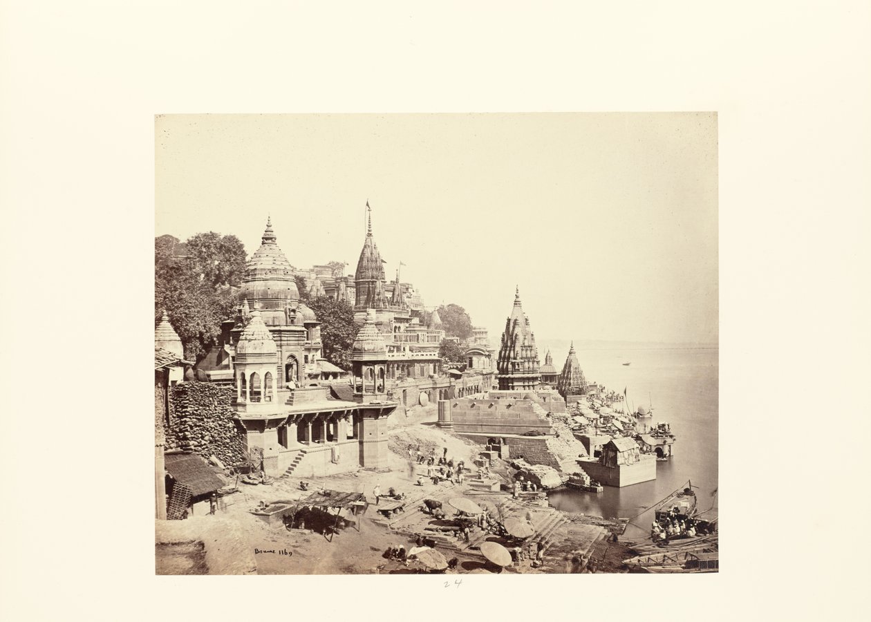 Benares; palava Ghat tekijältä Samuel Bourne