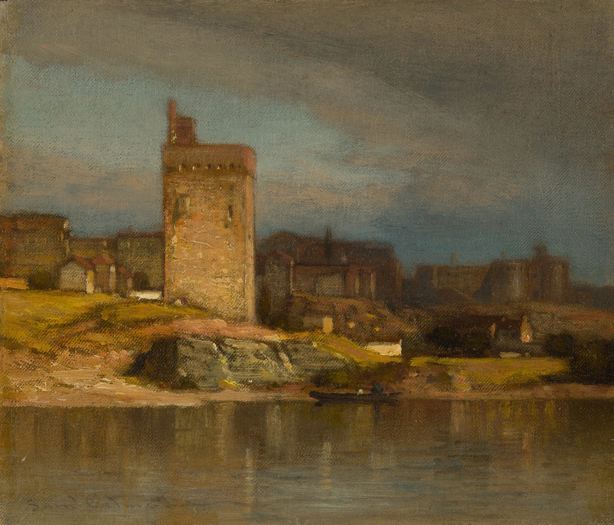 Vanha torni Avignonissa, n. 1875. tekijältä Samuel Colman