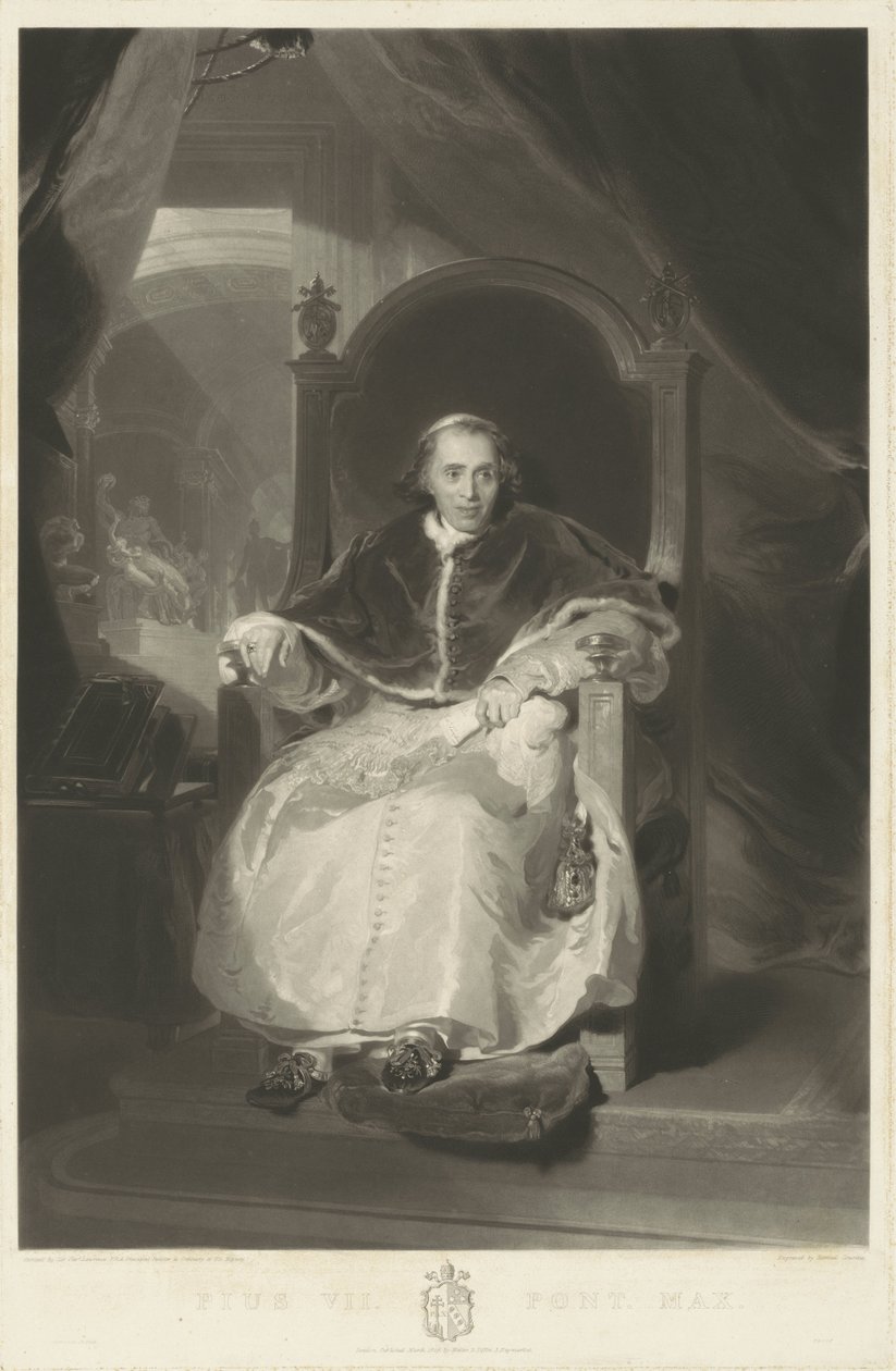 Paavi Pius VII:n muotokuva tekijältä Samuel Cousins