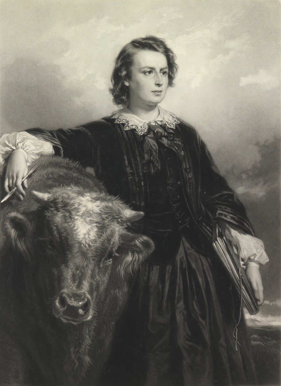 Rosa Bonheur kolmekymmentäneljänä (mezzotint) tekijältä Samuel Cousins
