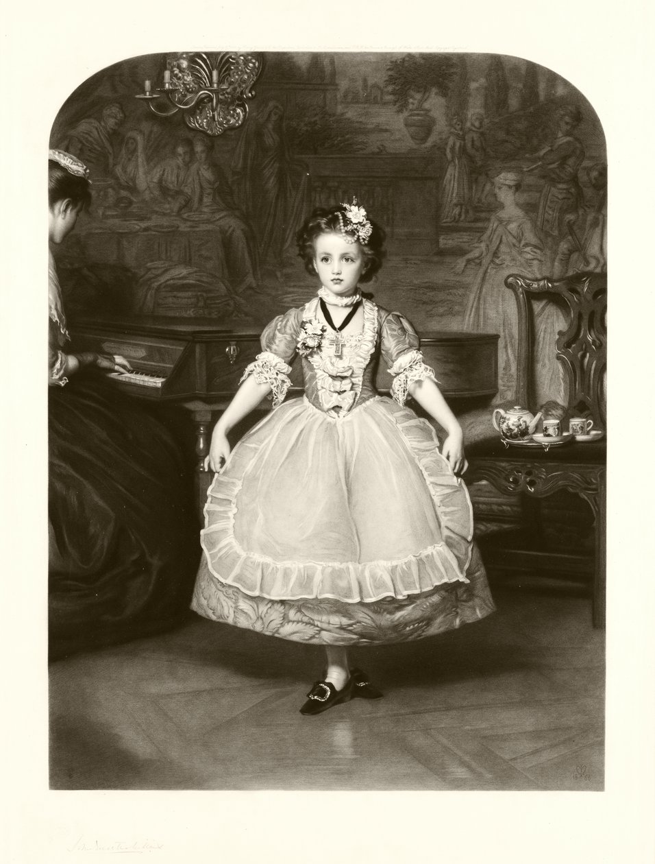 Menuetti (mezzotint) tekijältä Samuel Cousins