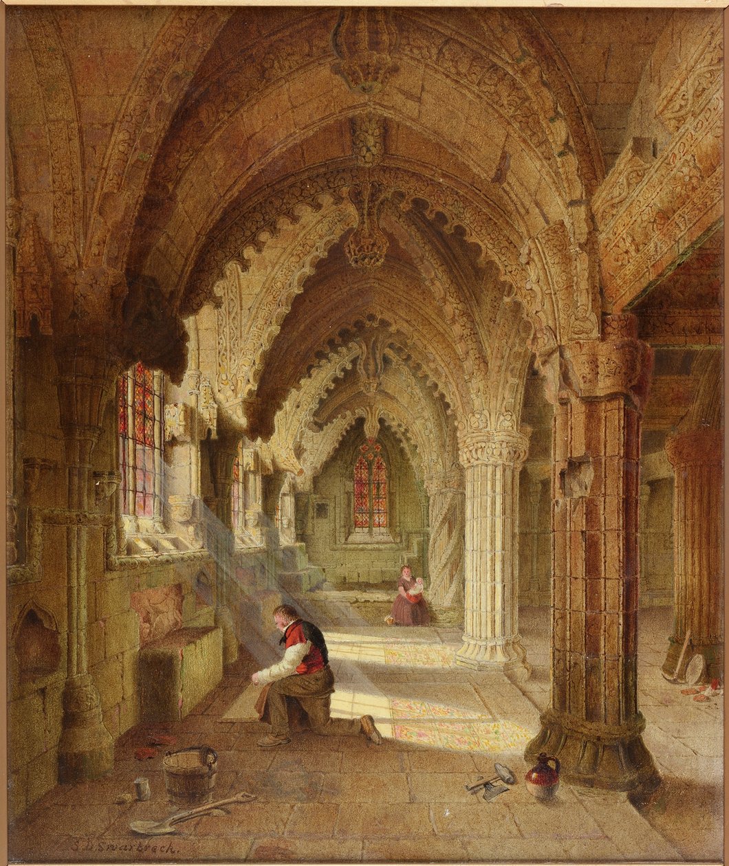 Rosslynin kappeli, n. 1852 tekijältä Samuel Dukinfield Swarbreck