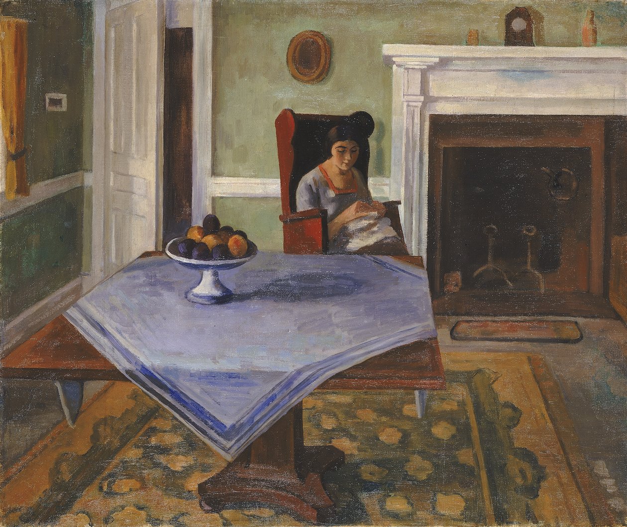 Farm Interior, n. 1924. tekijältä Samuel Halpert
