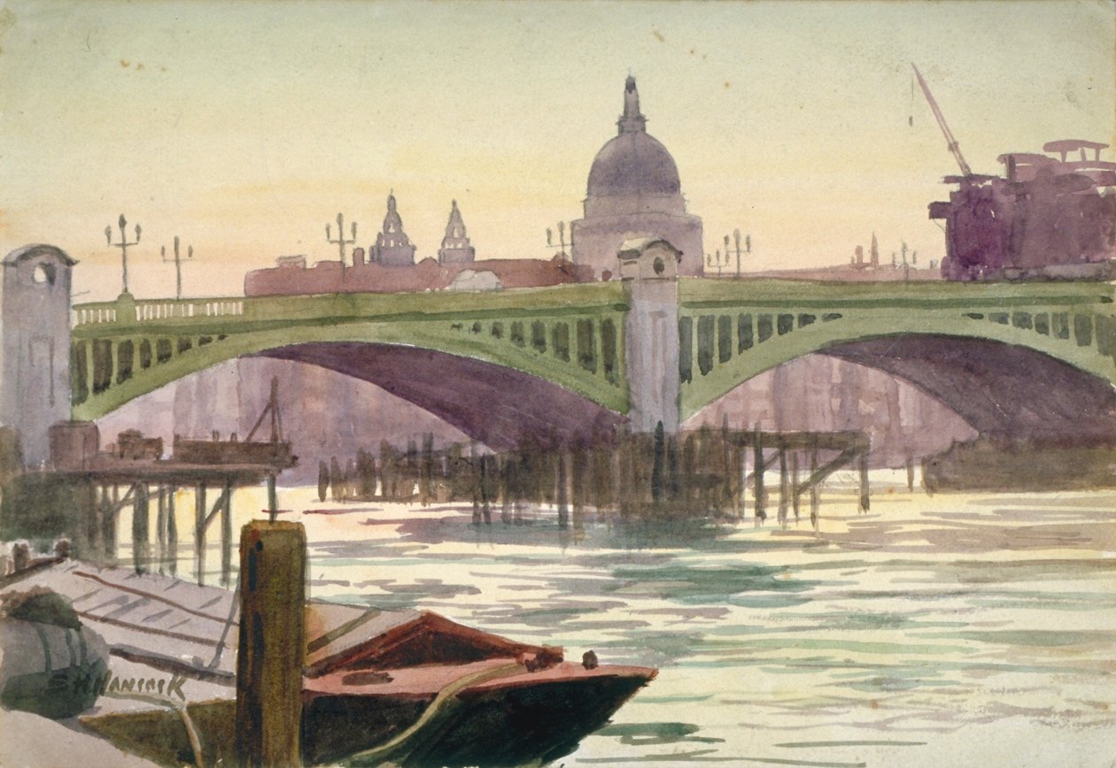 Southwark Bridge, Lontoo, 1930 tekijältä Samuel Harry Hancock