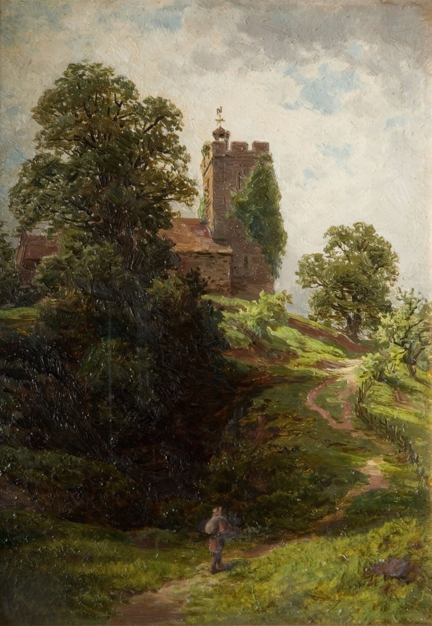 Wigmore Church, lähellä Ludlowia, 1880. tekijältä Samuel Henry Baker