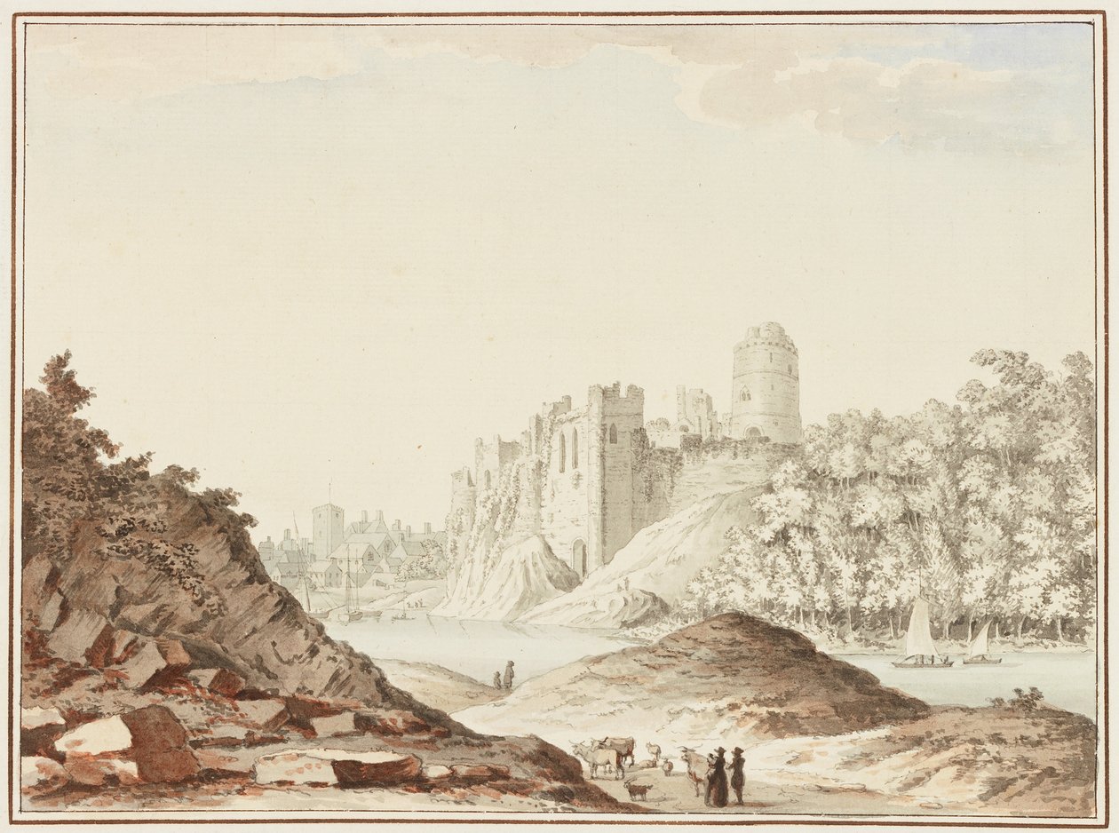 Pembroke Castle (wc kudospaperilla) tekijältä Samuel Hieronymous Grimm