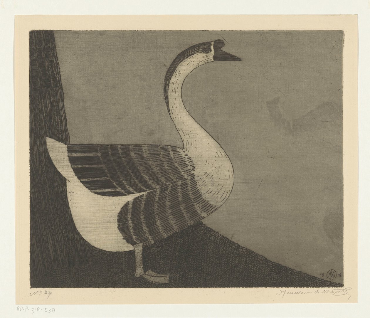 nuppi hanhi tekijältä Samuel Jessurun de Mesquita (signed by artist)