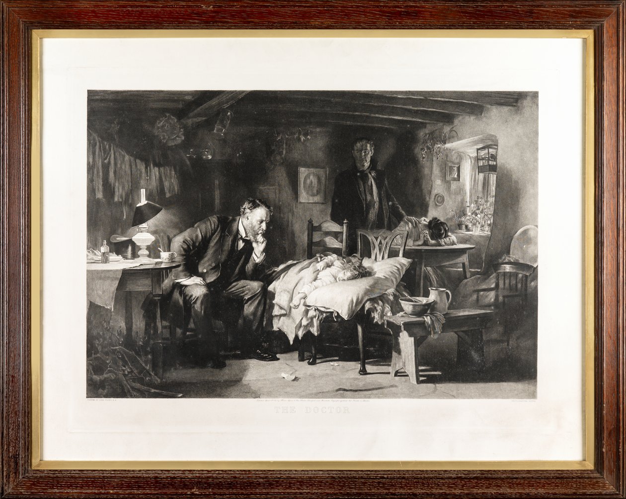 Tohtori (syväpaino) tekijältä Samuel Luke Fildes