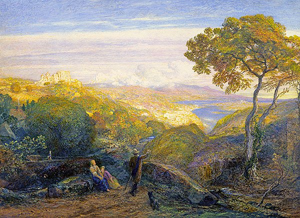 Maisema (öljy kankaalle) tekijältä Samuel Palmer