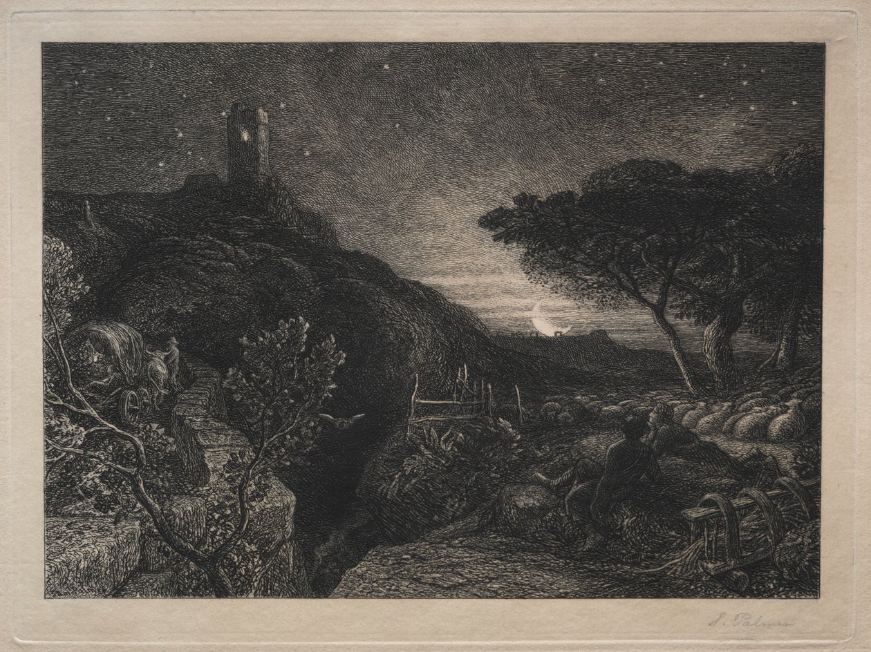 Yksinäinen torni tekijältä Samuel Palmer