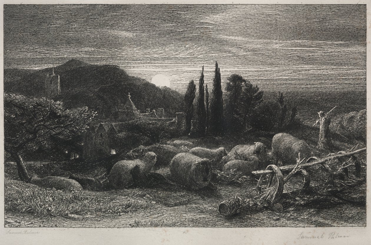 Nouseva Kuu tekijältä Samuel Palmer