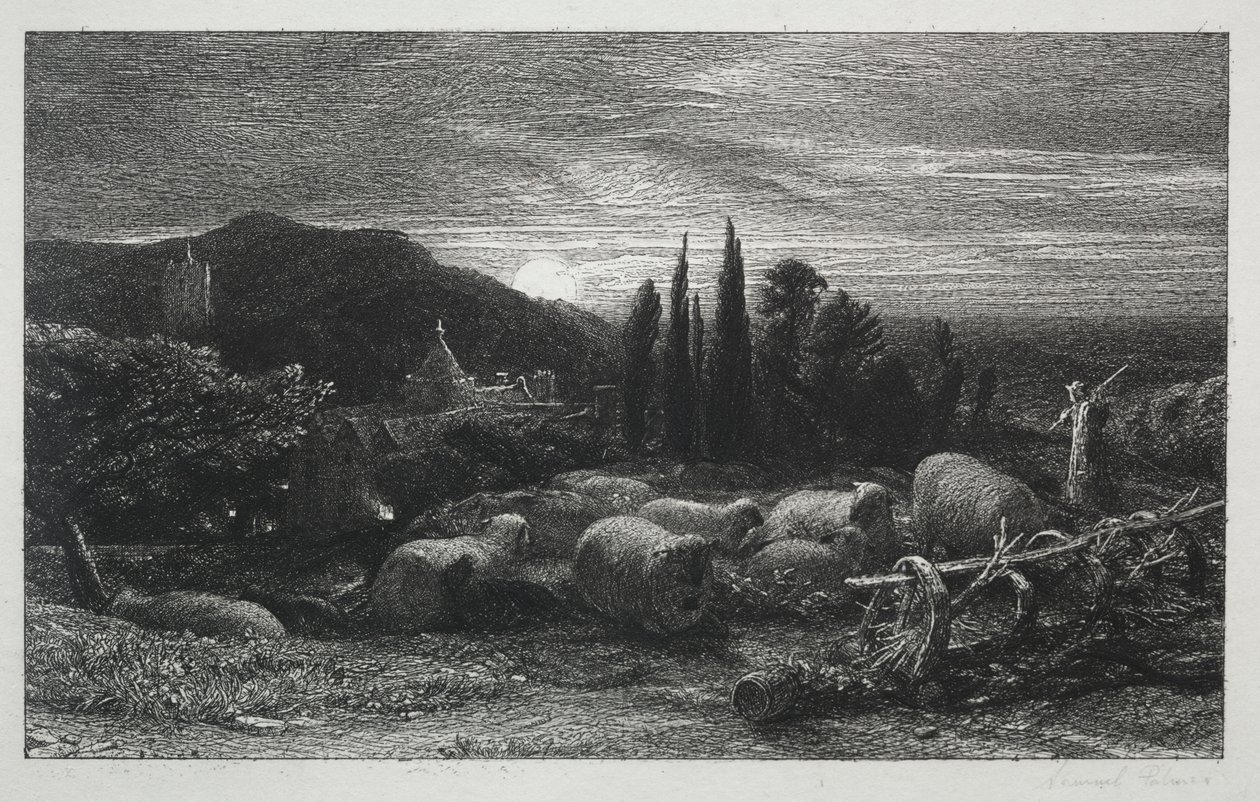 Nouseva Kuu tekijältä Samuel Palmer