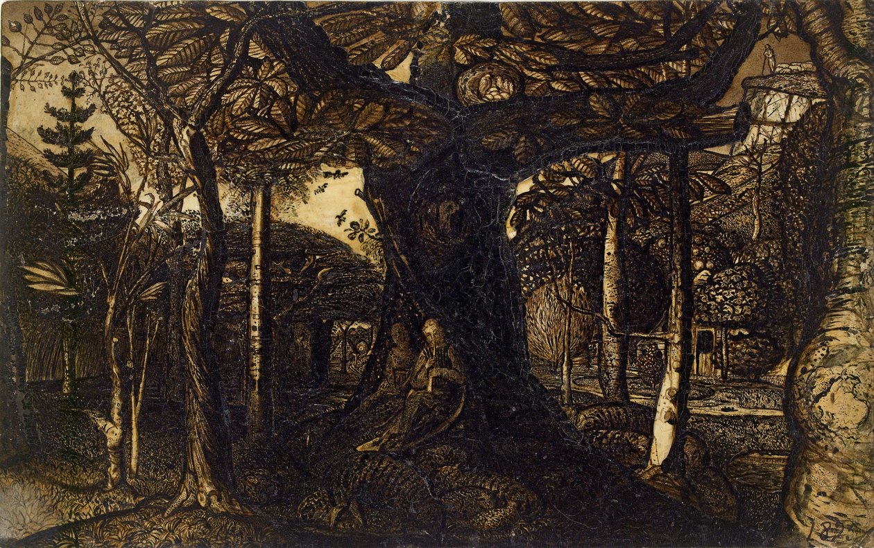 Puun hameet, 1825 tekijältä Samuel Palmer