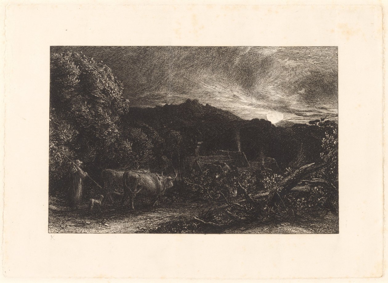 Väsynyt kyntäjä tekijältä Samuel Palmer