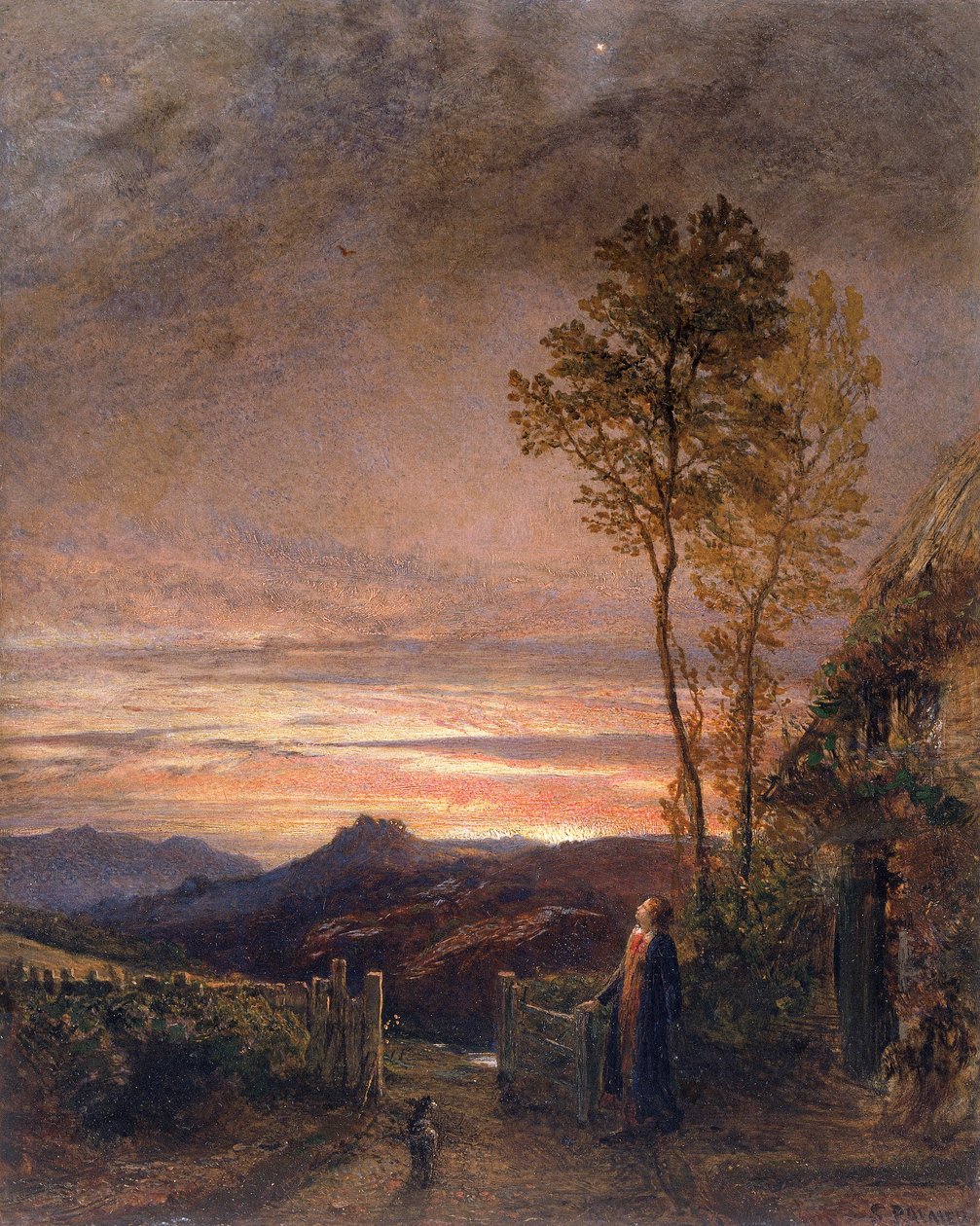 "Kirkun nousu", 1839-1840 tekijältä Samuel Palmer