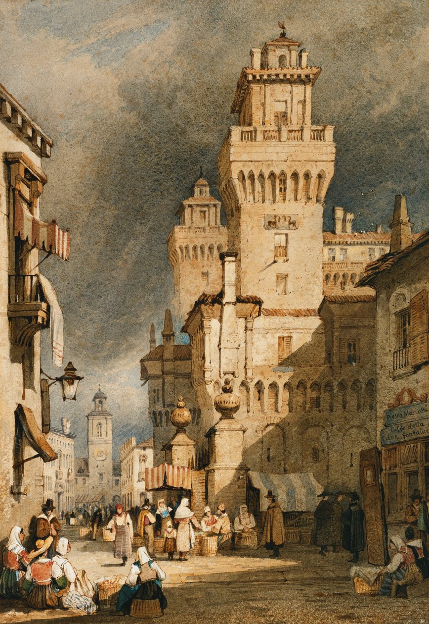 Ferrara, Italia, tekijältä Samuel Prout