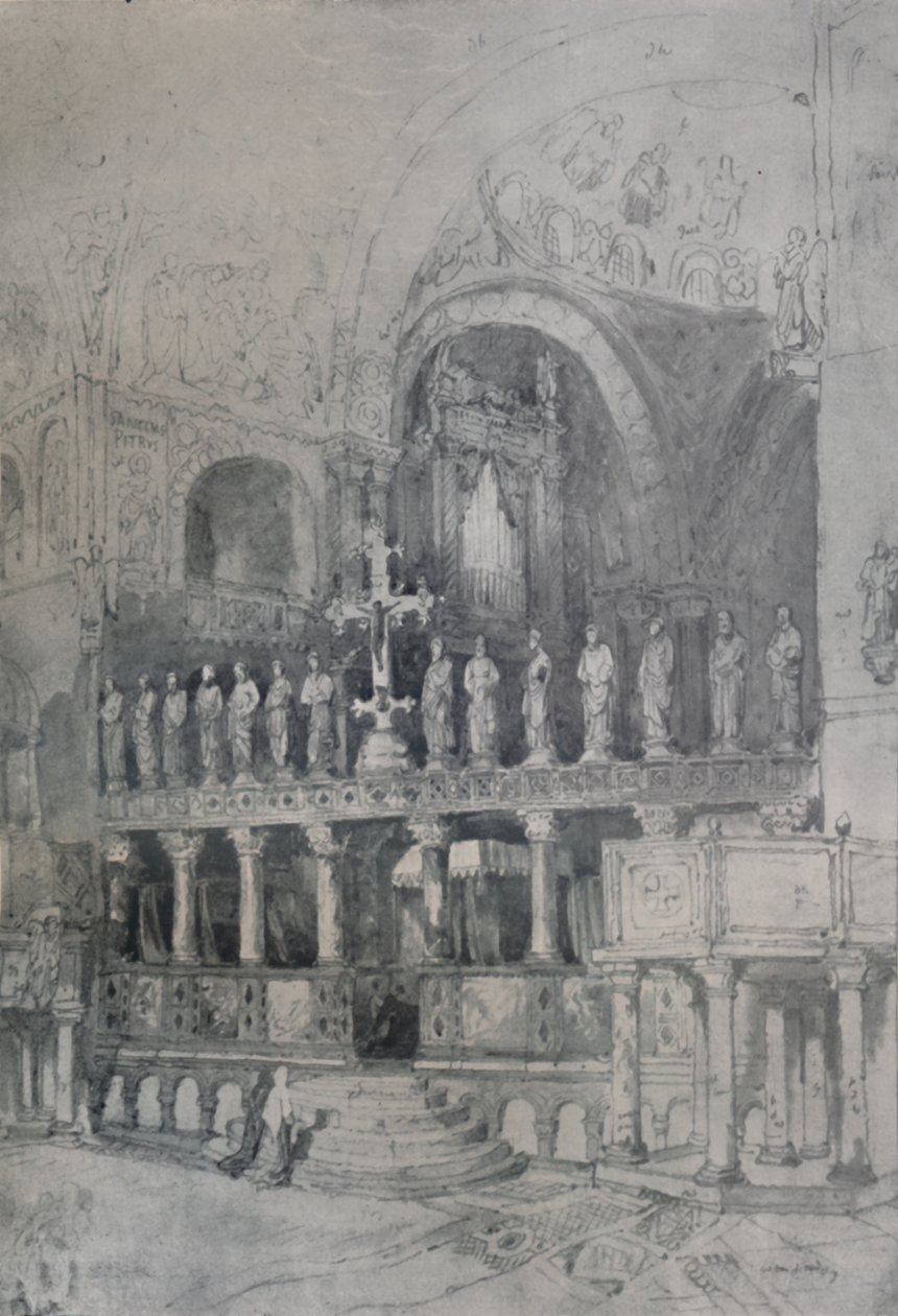 St. Marksin sisustus, 1830, 1925. tekijältä Samuel Prout
