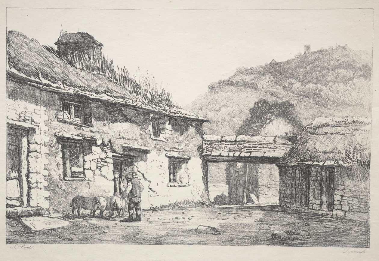 Lynmouth, 1819. tekijältä Samuel Prout