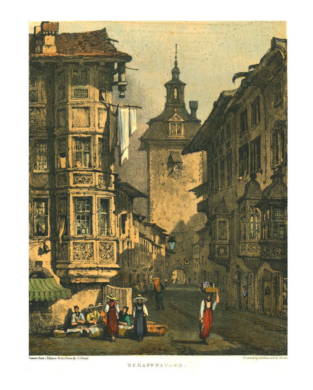 Schaffhausen, 1800-luvun alku. tekijältä Samuel Prout
