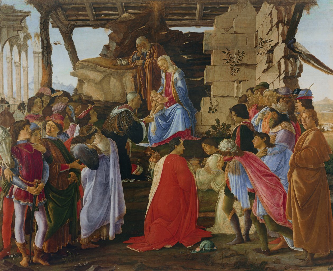 Maagien jumalointi (tempera paneelissa) (katso lisätietoja 315894) tekijältä Sandro Botticelli
