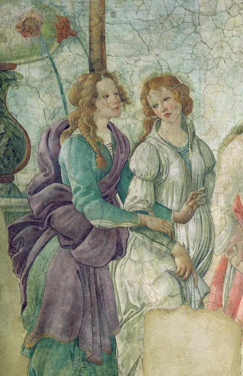 Yksityiskohta Venuksesta ja armoista, jotka tarjoavat lahjoja nuorelle tytölle, 1486 (katso myös 33760) tekijältä Sandro Botticelli