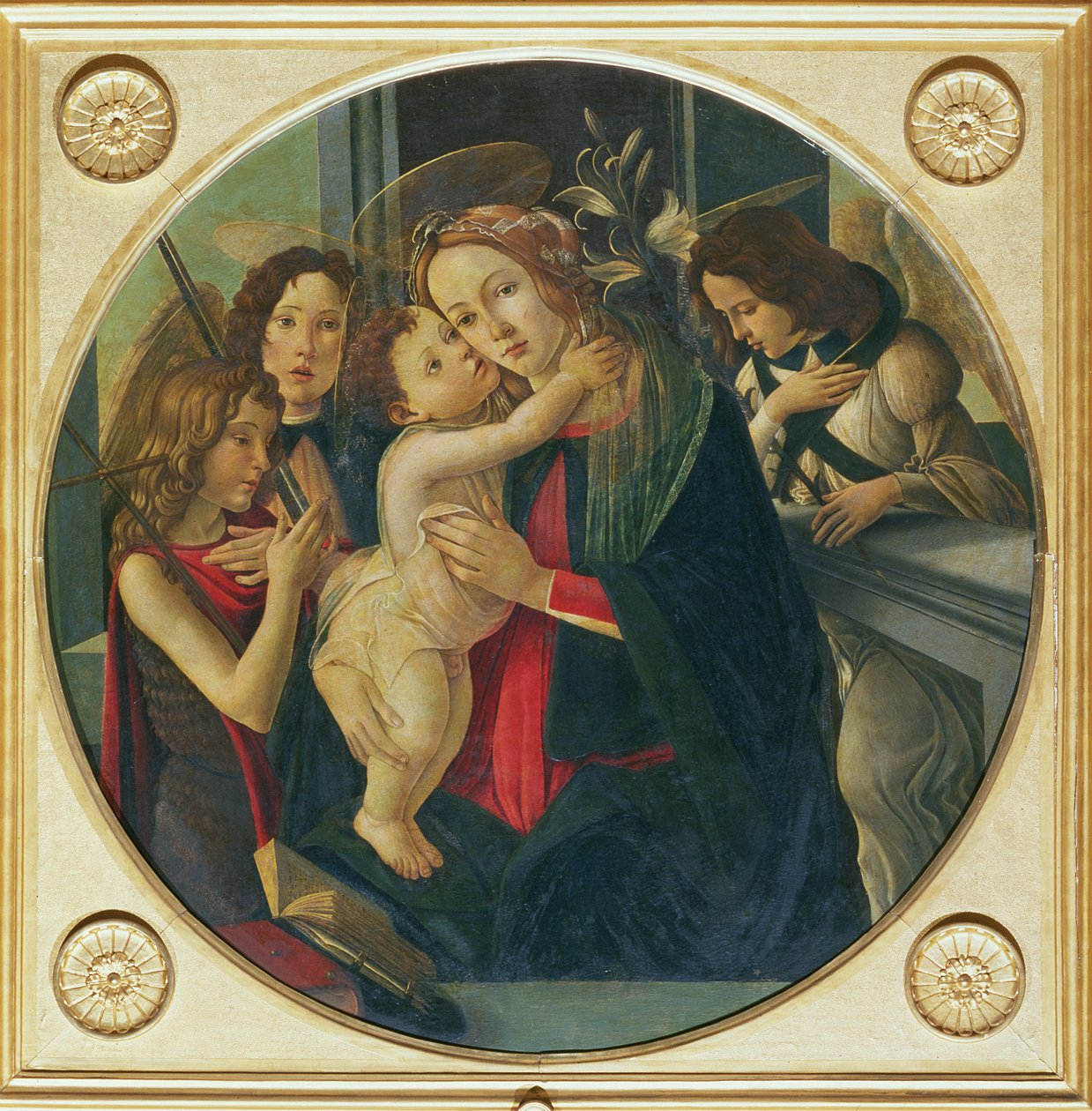 Madonna ja lapsi Pyhän Johannes Kastajan kanssa tekijältä Sandro Botticelli