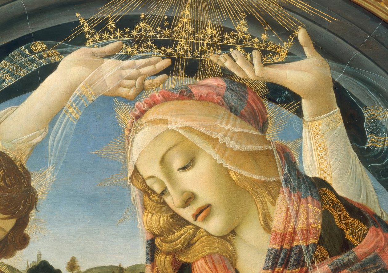 Maria mit Kind und fünf Engeln tekijältä Sandro Botticelli