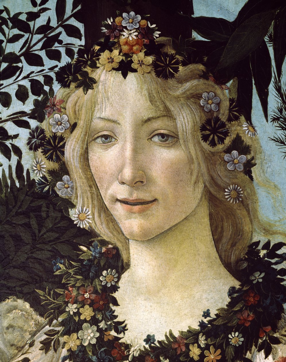 Primavera, n. 1478, tempera paneelin yksityiskohdassa 558 tekijältä Sandro Botticelli