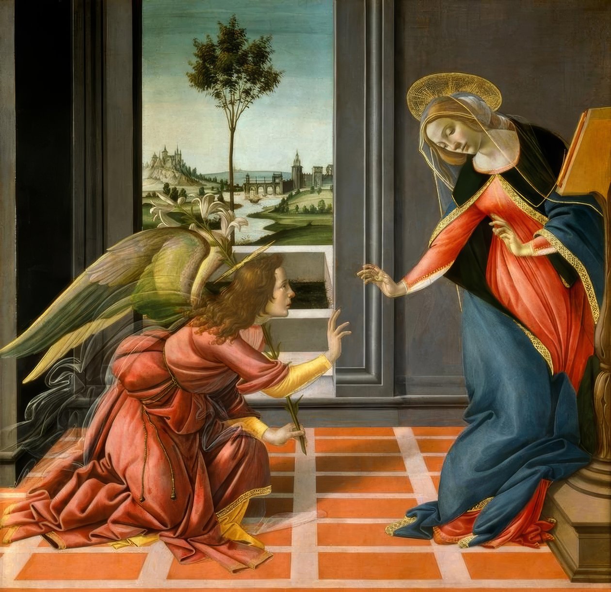 Verkündigung ja Maria tekijältä Sandro Botticelli