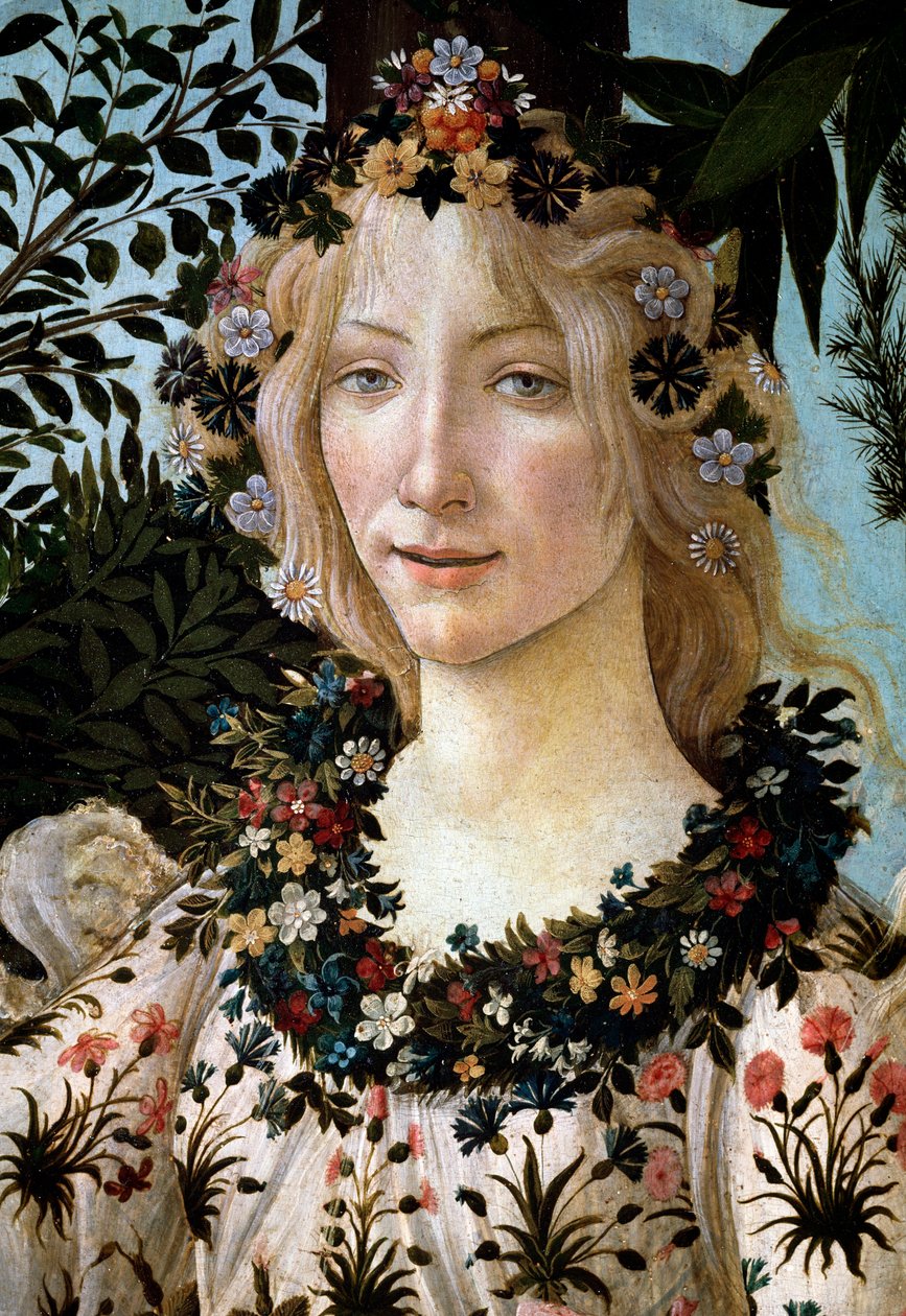 Kevät. Yksityiskohta (maalaus tekijältä Sandro Botticelli