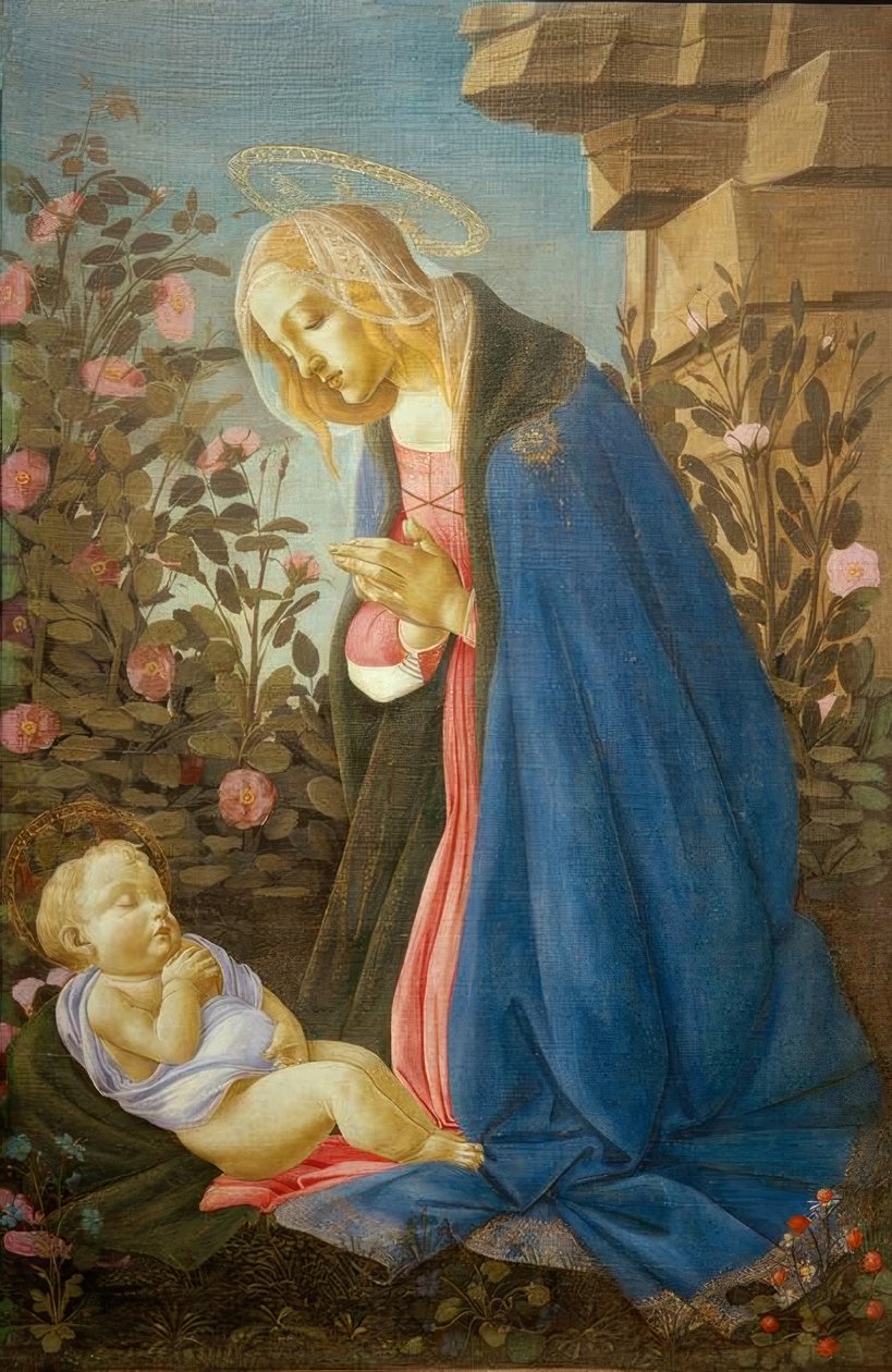 Anbetung des Kindes (Madonna Wemyss) tekijältä Sandro Botticelli