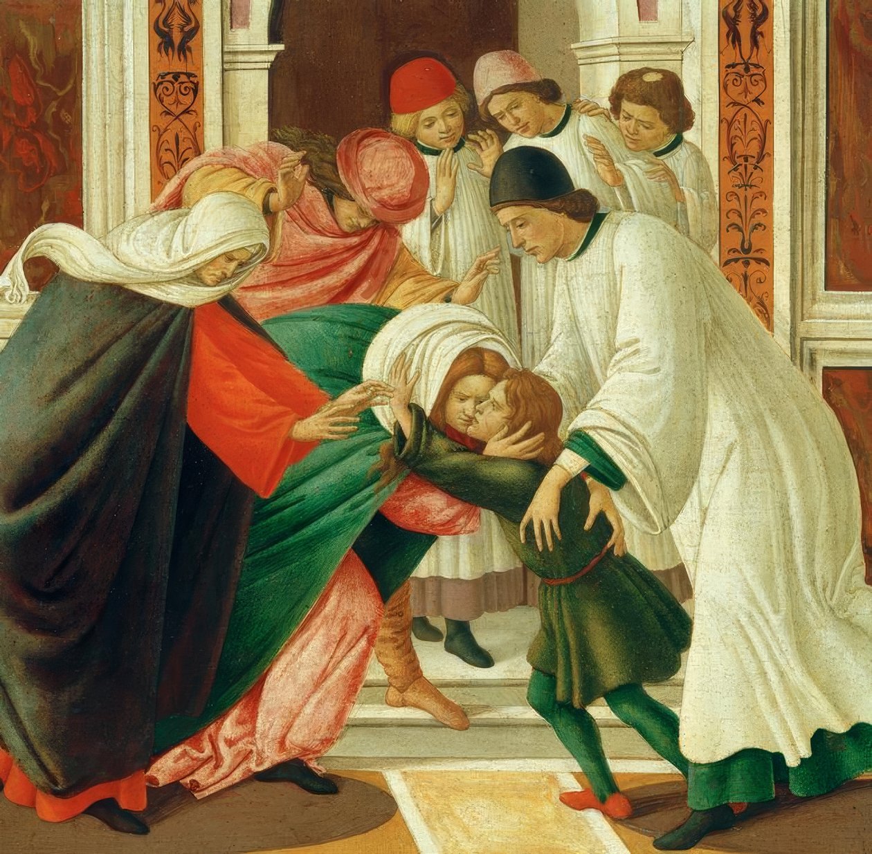 Elää ja. Ihmeitä d. St. Zenobius (herättää kuolleita) tekijältä Sandro Botticelli