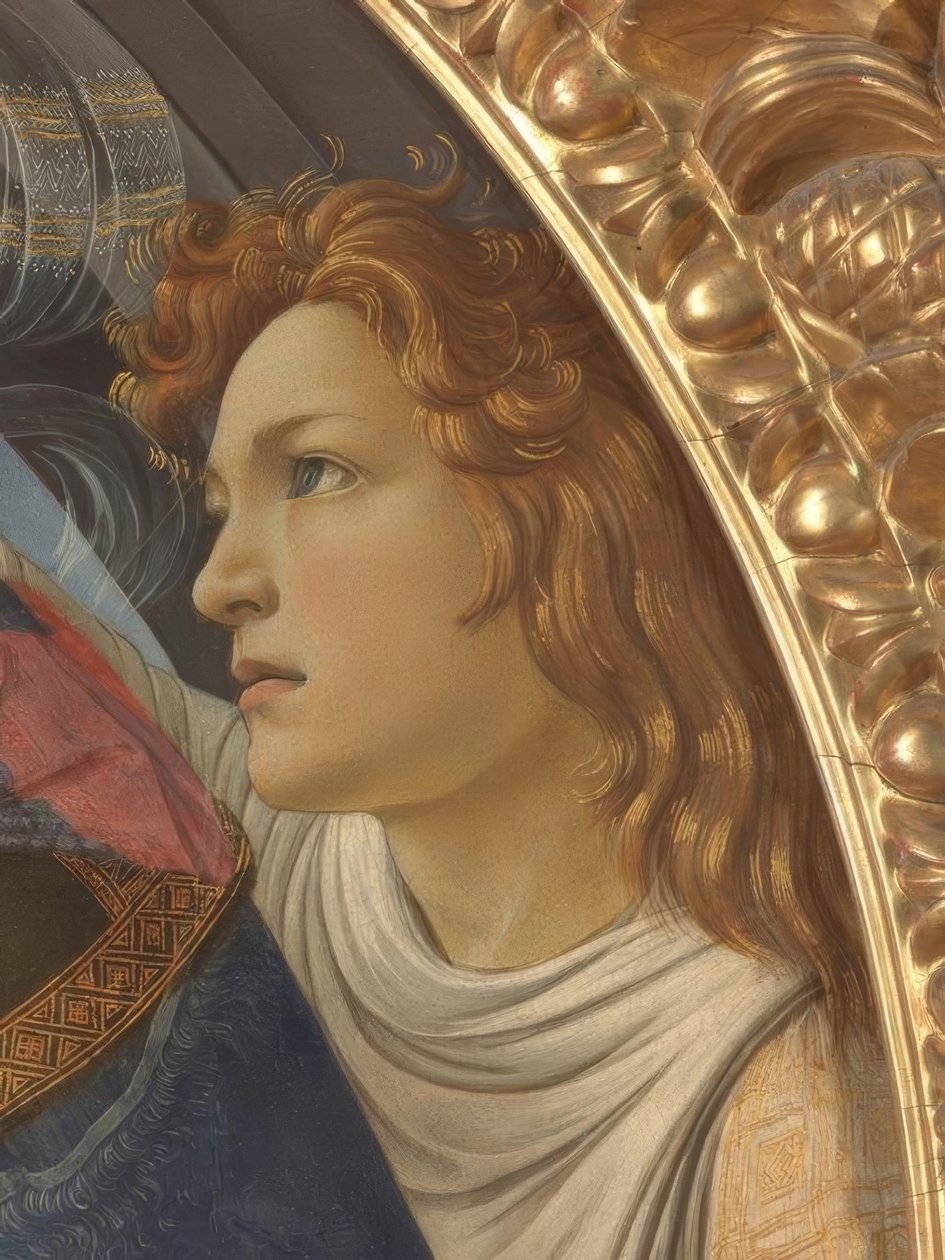 Maria mit Kind und fünf Engeln tekijältä Sandro Botticelli