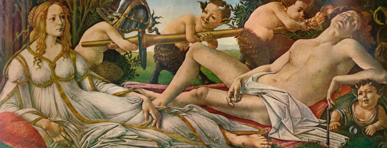 Mars ja Venus, c1485, 1911 tekijältä Sandro Botticelli