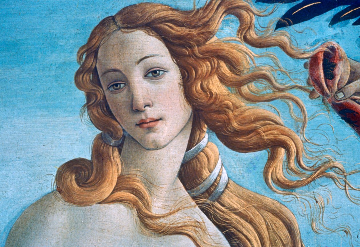 Venuksen syntymän yksityiskohta, c1485 tekijältä Sandro Botticelli