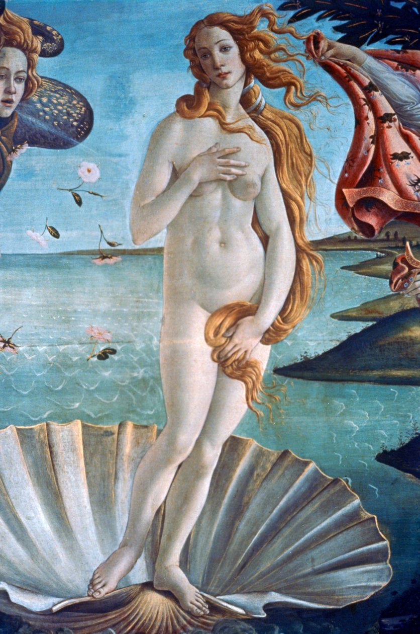 Venuksen syntymän yksityiskohta, c1485 tekijältä Sandro Botticelli