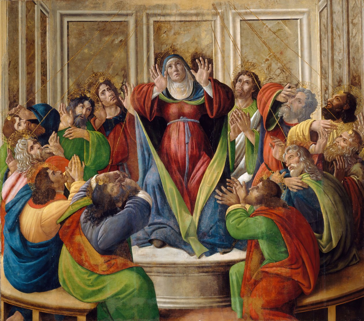 Pyhän Hengen laskeutuminen, 1495-1505 tekijältä Sandro Botticelli