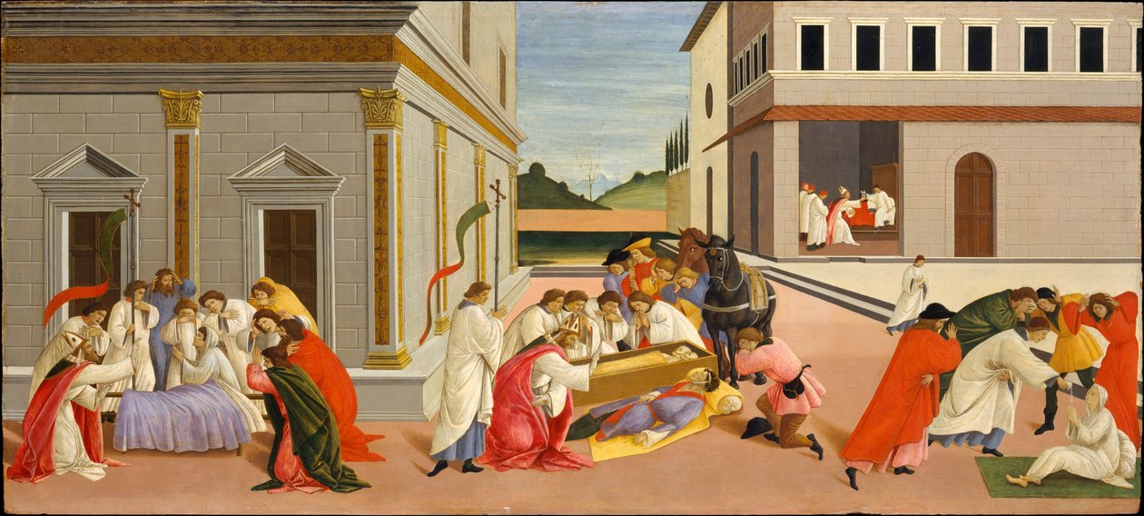 Pyhän Zenobiuksen kolme ihmettä tekijältä Sandro Botticelli