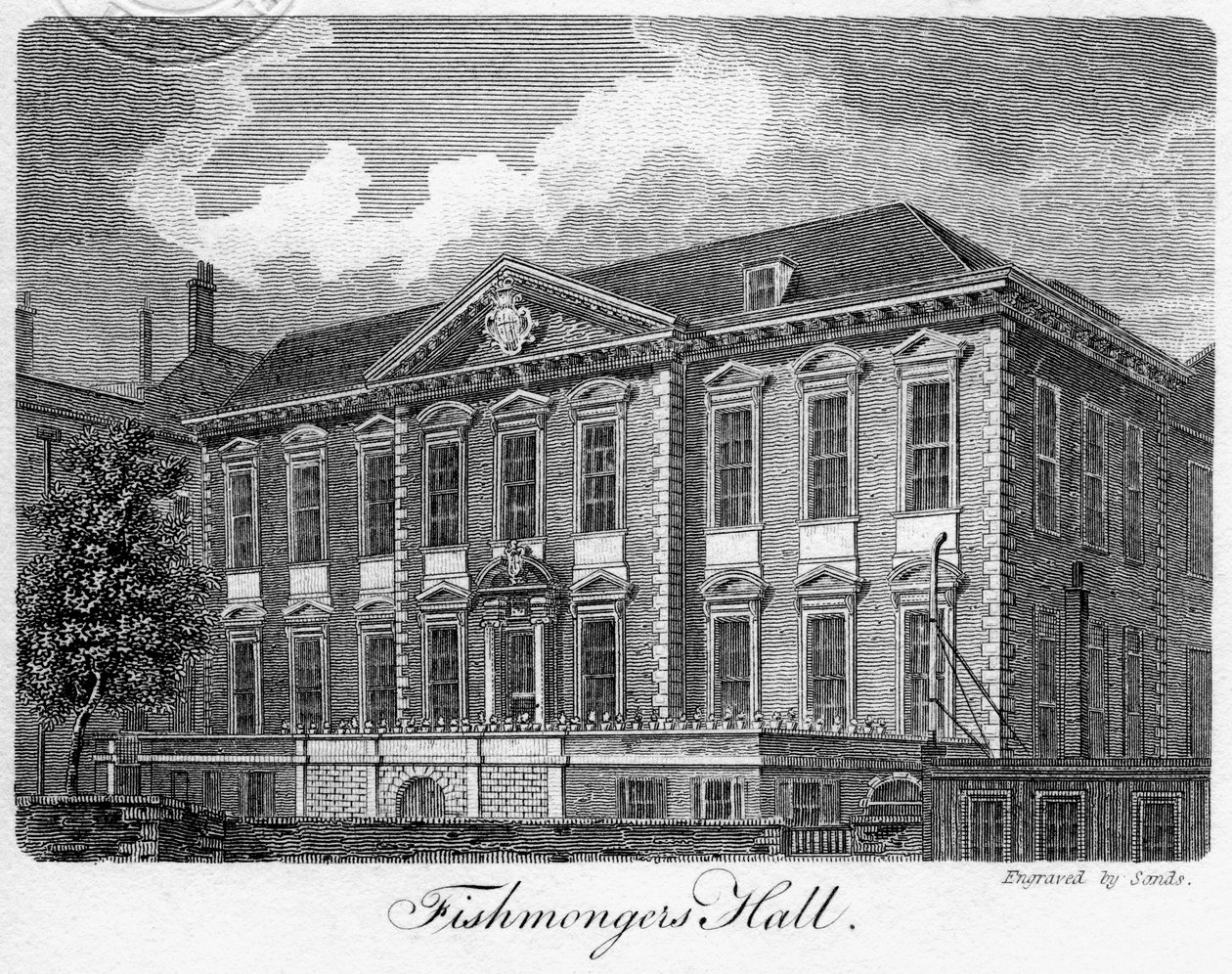 Fishmongers Hall, Lontoon kaupunki, 1811. tekijältä Sands