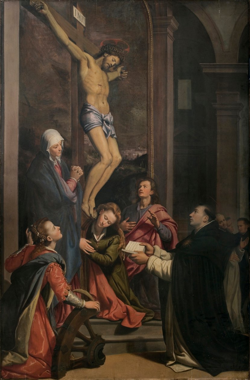 Pyhän Tuomas Akvinolaisen näky, 1593. tekijältä Santi di Tito