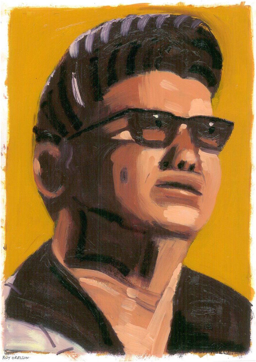 Roy Orbison, 2008 (öljy paperille) tekijältä Sara Hayward