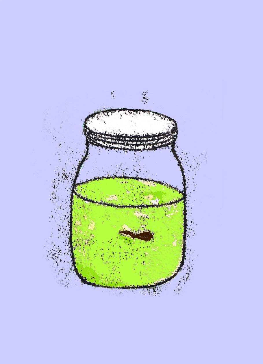 Tadpole, 2009 (öljy ja muste paperille) tekijältä Sarah Thompson Engels